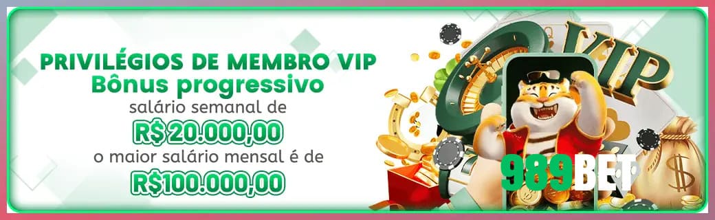989BET bônus — cashback 15 por cento e níveis VIP
